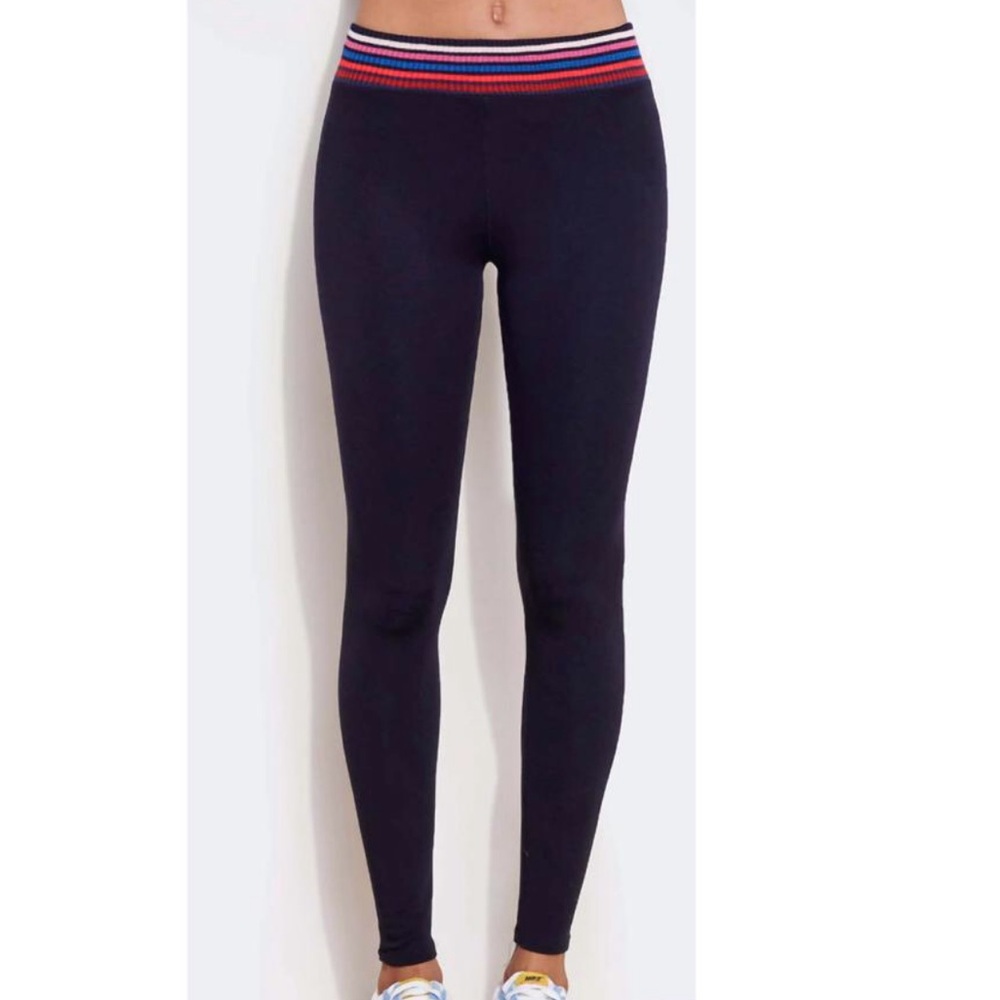 Sundry Multicolor Waistband Yoga Pant in Navy Size L